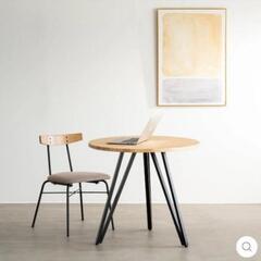 （GW中取引可能）kanademono 円形ダイニングテーブル（80cm）の画像