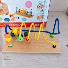 木のおもちゃ　ベビー　エドインター　アニマルビーズバスの画像