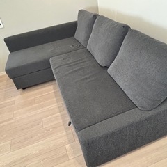 IKEA  L字型ソファ ダークグレーの画像