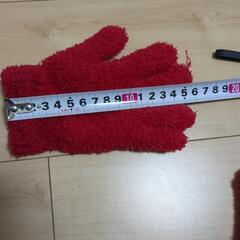 キッズ手袋　赤色の画像