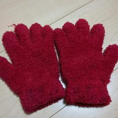 キッズ手袋　赤色の画像