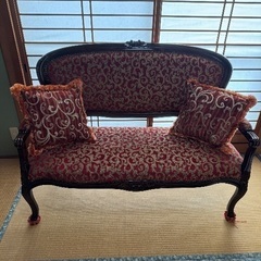 アンティーク家具 2人掛け ベンチ ラブソファ クラシック