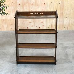 ヤ取3/22終了】≪zyt1882ジ≫ ヴィンテージ家具 くさびの本棚 4段