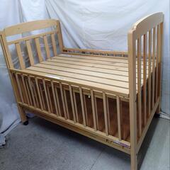 標準サイズ　ハイタイプ　両開きベビーベッドの画像