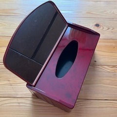 鏡付きティッシュケースの画像