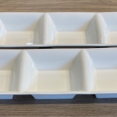 3つ仕切りのプレート 2枚セットの画像