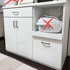 Amazon｜不二貿易 キッチン収納 食器棚 幅120×奥行39.5×高さ89cm ホワイト スライド棚 コンセント付き 曇りガラス サージュ  99523｜食器棚 オンライン通販