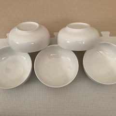 白いお皿　丸型小鉢　５枚セットの画像