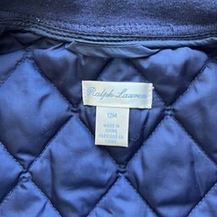 ラルフローレン　ネイビー キルティング ジャケット12monthの画像