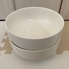 白いお皿　どんぶり　ボウル　２枚セット　の画像