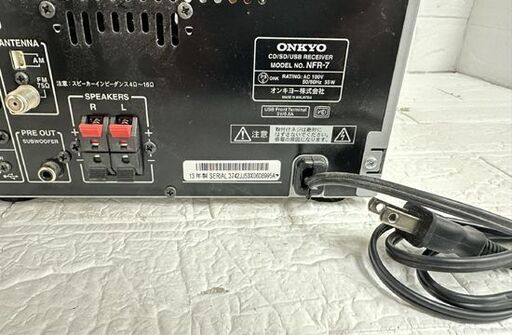 動作確認済み ONKYO システムコンポ NFR-7 2013年製 スピーカー D-NFR7 オンキヨー オンキョー リモコン付き 札