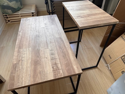 LOWYA ネストテーブル ローテーブル セット (ちっち) 桜木のテーブル《座卓、ローテーブル》の中古あげます・譲ります｜ジモティーで不用品の処分