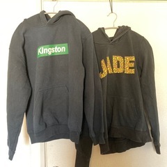 パーカー2着セット・ブラック&ネイビー