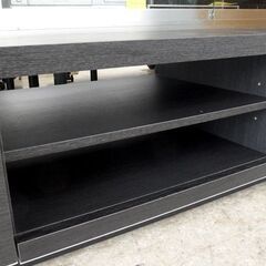 AVボード 幅120cm ボックスタイプ BAB-100 ブラック系 アイリス ローボード テレビボード ☆ 札幌市北区屯田の画像