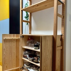 IKEA】ウッド食器棚 (ねこ) 竹橋の収納家具《食器棚、キッチン収納》の中古あげます・譲ります｜ジモティーで不用品の処分
