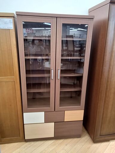 ☆ジモティ割あり☆ NITORI レンジボード やすい ダークブラウン H200.5×D41×W80