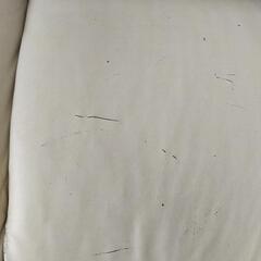 合皮３人掛けソファ   ベージュの画像