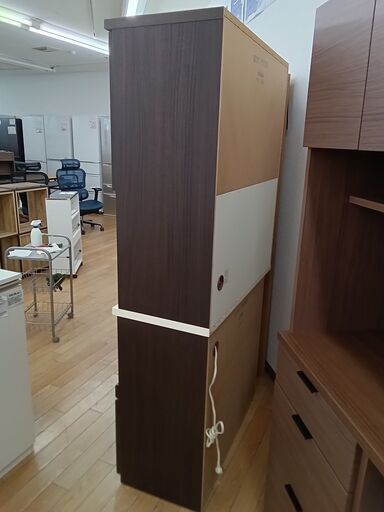 ☆ジモティ割あり☆ キッチンワゴンダークブラウン H101×W60×D42 クリーニング済み KJ8264 (リユースのサカイ)  春日部の収納家具《食器棚、キッチン収納》の中古あげます・譲ります｜ジモティーで不用品の処分
