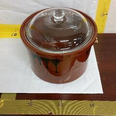 0212-245 久松窯　ガラス蓋付き保存容器　瓶