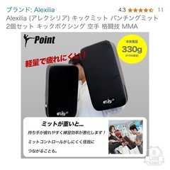 Alexilia (アレクシリア) キックミット パンチングミット 2個セット キックボクシング の画像