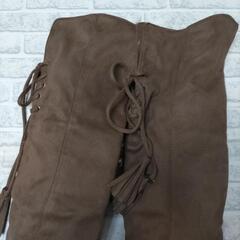 【3月末終了！】ロングブーツ 22.5cm 茶 ブラウン の画像