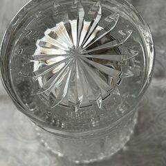 佐々木硝子　クリスタルガラス　フラワーベース　未使用ですの画像