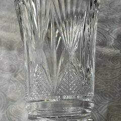 佐々木硝子　クリスタルガラス　フラワーベース　未使用ですの画像