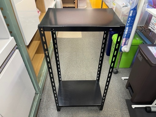 リサイクルサービス八光】幅46㎝ブラック2段スチール棚 (八光) 鹿児島の収納家具《スチールラック》の中古あげます・譲ります｜ジモティーで不用品の処分