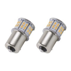 新品 アンバー LED S25 P21W ピン角  150度 シ...