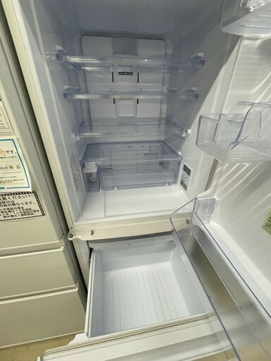 中古店舗近郊送料格安 シャープ 350L 3ドア冷蔵庫 SJ-GW35F-R 2020年製 どっちもドア ガラスドア プラズマクラスター  グラデーションレッド 自動製氷 6ヶ月保証付き-COSMO SPACE online