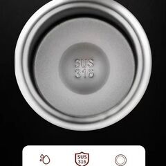 ステンレス製のサーマルウォーターボトル1000mlの画像
