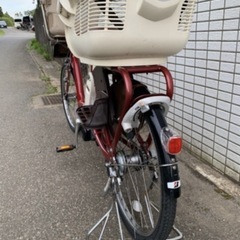 <受け渡し予定者決定>アンジェリーノ　前後チャイルドシート付き 電動自転車(充電器、リトルキディーズ防寒レインカバー付き)の画像