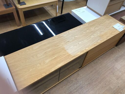 ☆ジモティ割あり☆ TV台 ナチュラル木目 W162×D40×H45 クリーニング済み SJ8594 (リユースのサカイ幸手) 杉戸高野台の収納家具 《テレビ台》の中古あげます・譲ります｜ジモティーで不用品の処分