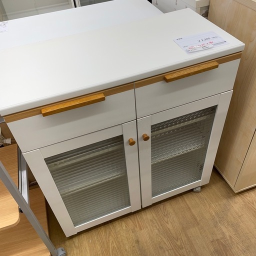 ☆ジモティ割あり☆ 食器棚 白 H200×D50.5×W59 クリーニング済み TJ10846 (リユースのサカイ高崎) 北高崎の収納家具《食器棚 、キッチン収納》の中古あげます・譲ります｜ジモティーで不用品の処分