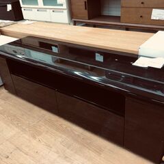 ☆ジモティ割あり☆ 松田家具 から テレビボード ブラック H181×D45×W156.