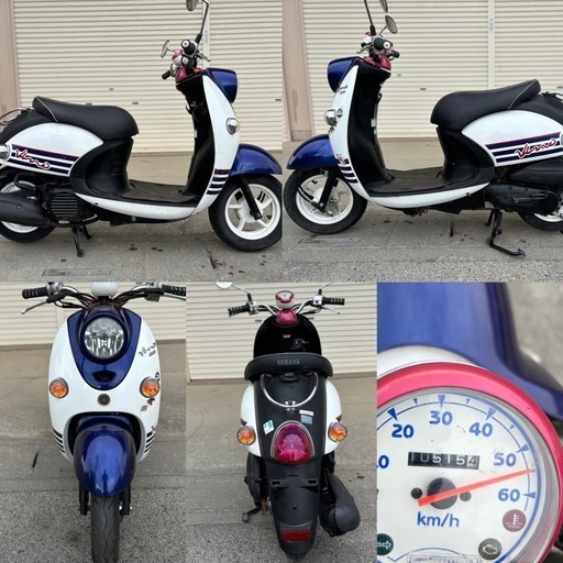 ⭐️ビーノ低燃費FIモデル⭐️タイヤ・エアクリ・グリップ・プラグなど新品交換済⭐️50cc原付スクーター⭐️SA37J型インジェクションモデル⭐️