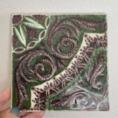 【取引決定】ヴィンテージタイル4枚 