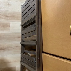 お話中　木製ラック　シェルフ　棚(折り畳みの画像