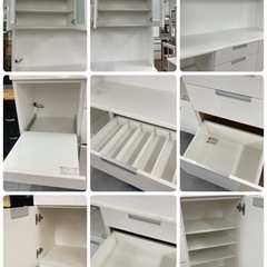 ☆ジモティ割あり☆ ニトリアンティーク風食器棚クリーニング済み SJ8599 (リユースのサカイ幸手) 杉戸高野台の家具の中古あげます・譲ります｜ ジモティーで不用品の処分