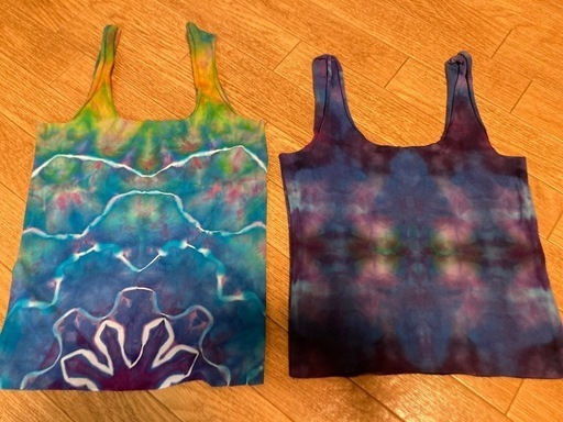 100% Handmade psydyeストレッチタイダイタンクトップ新品