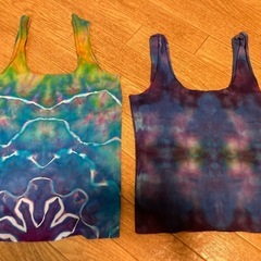 100% Handmade psydyeストレッチタイダイタンク...