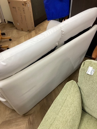 0200 美品 2人掛け ソファ ホワイト