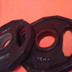【引き取り限定】訳あり①枚含む■WILD FIT■1.25ｋｇ■50ｍｍ■オリンピックプレート■3穴■ラバー■バーベル■筋トレ■ワイルドフィット■配送不可の画像