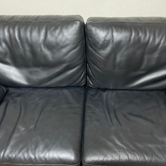 moda en casa黒レザーソファーセット (上田睦子) 小林のソファ《オットマン》の中古あげます・譲ります｜ジモティーで不用品の処分