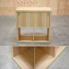 【2/19受渡完了】≪zyt1890ジ限≫ 美品 IKEA/イケア シェルフユニット KALLAX/カラックス 引き出し4段付き（引き出し4杯）ホワイトステインオーク調 495.729.22 中古家具/宮城県仙台市 70118-11の画像