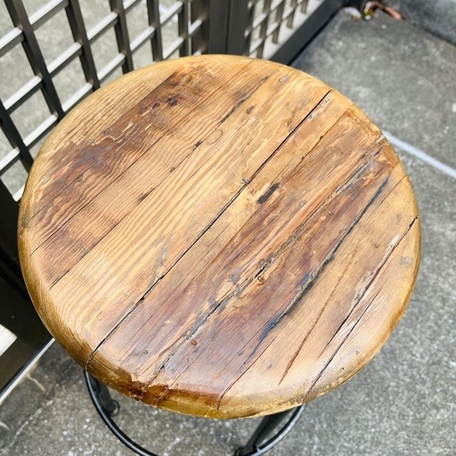《売約済》【武蔵小山店】【在庫2点→0点】関家具　クラッシュゲート　CRASH GATE knot antiques ノットアンティークス　コンベックスⅢ スツール　L サイズ　コンベックススツール　アイアン　インダストリアル　塩系　男前　インテリア　カウンター　ハイスツール