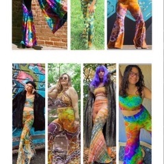100% Handmade psydyeストレッチタイダイタンクトップ新品の画像