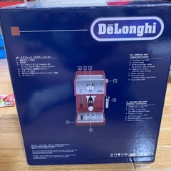 デロンギ　 エスプレッソカプチーノメーカー  赤
の画像