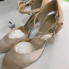 0212-139 パンプス　ゴールド　美品　サイズSの画像