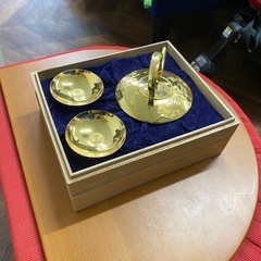 521 急須 金杯 酒器セット 24KGPの画像